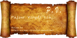Pajzer Virgília névjegykártya